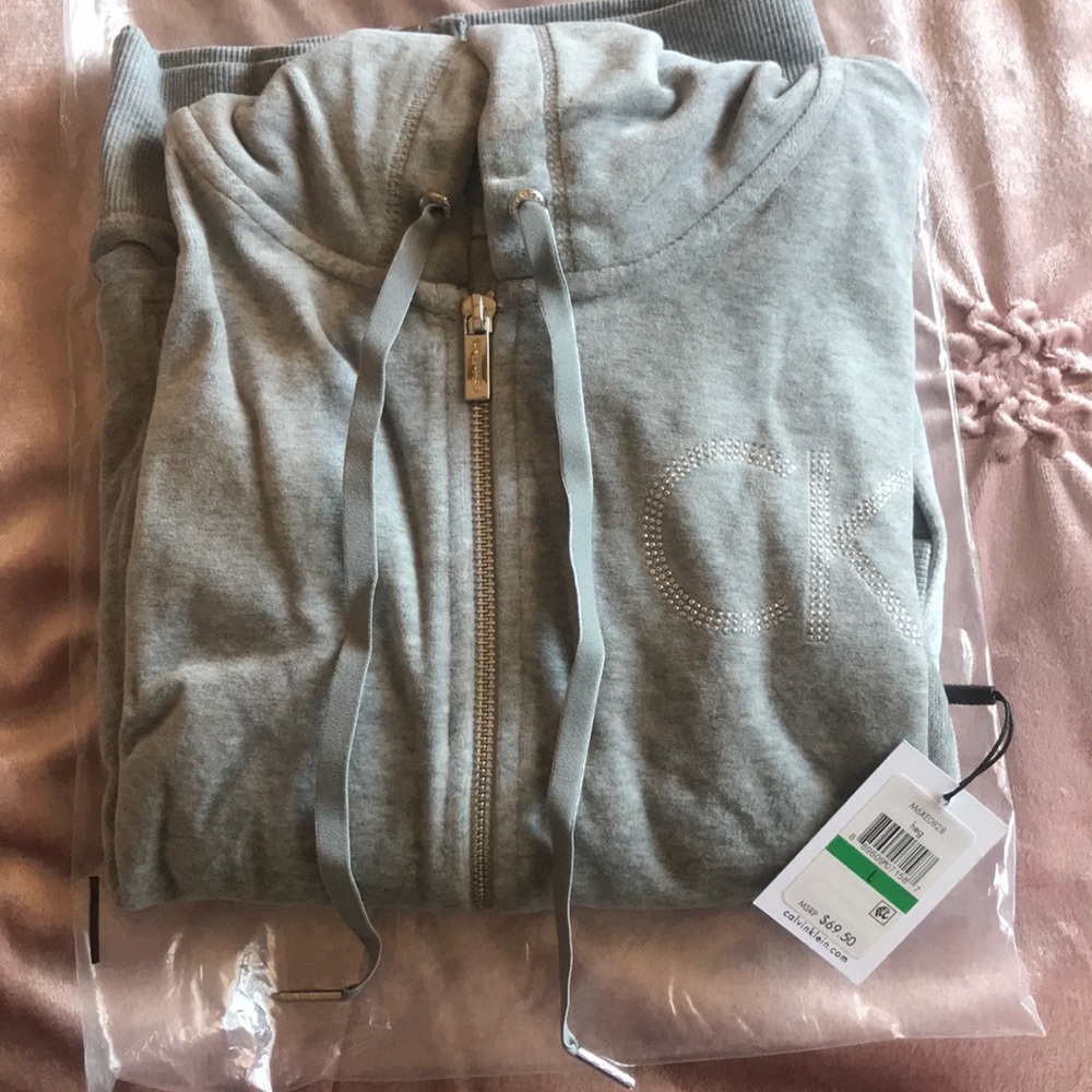Calvin Klein Women’s velour zip up hoodie